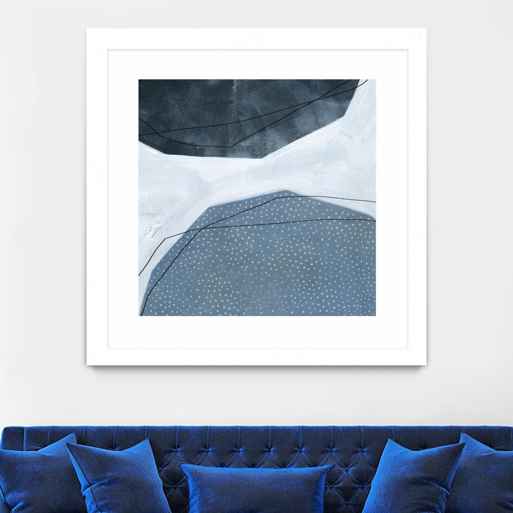 Abstraction adjacente I par Emma Scarvey sur GIANT ART - abstraction bleue