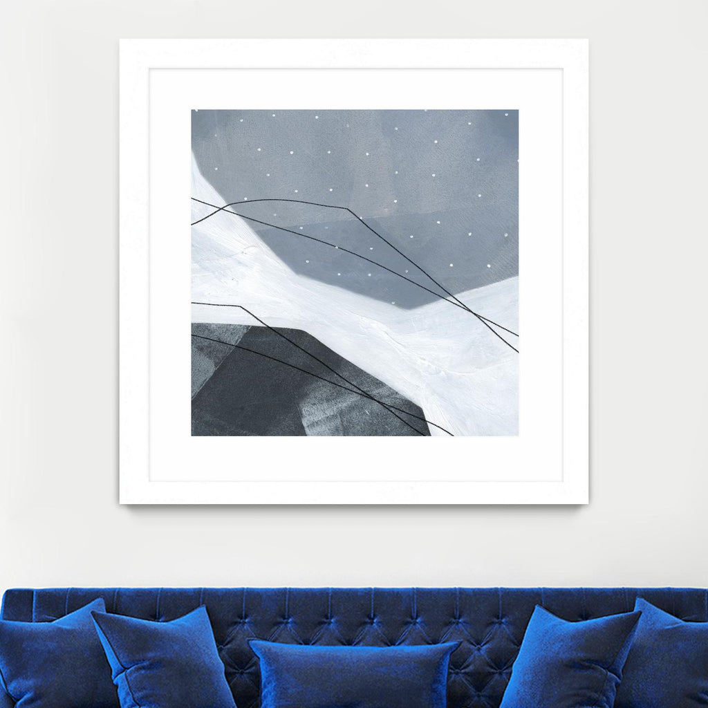 Abstraction adjacente IV par Emma Scarvey sur GIANT ART - abstraction bleue