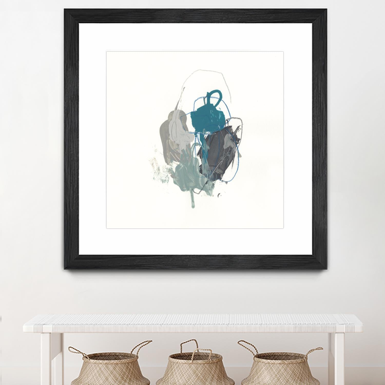 Teal Gesture I by June Erica Vess on GIANT ART - green abstract