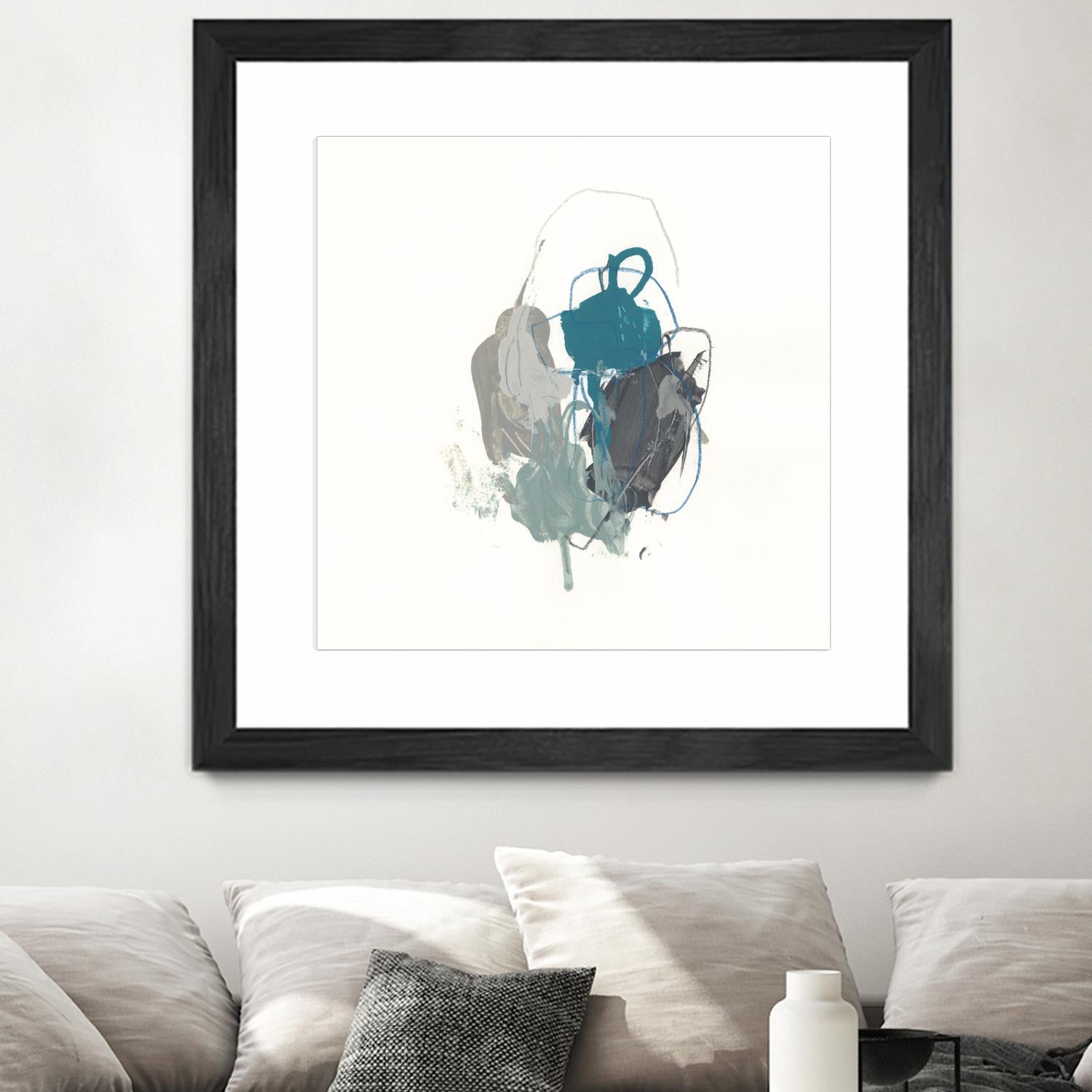 Teal Gesture I by June Erica Vess on GIANT ART - green abstract