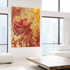 Nomadic Blaze II by Regina Moore on GIANT ART - orange abstract