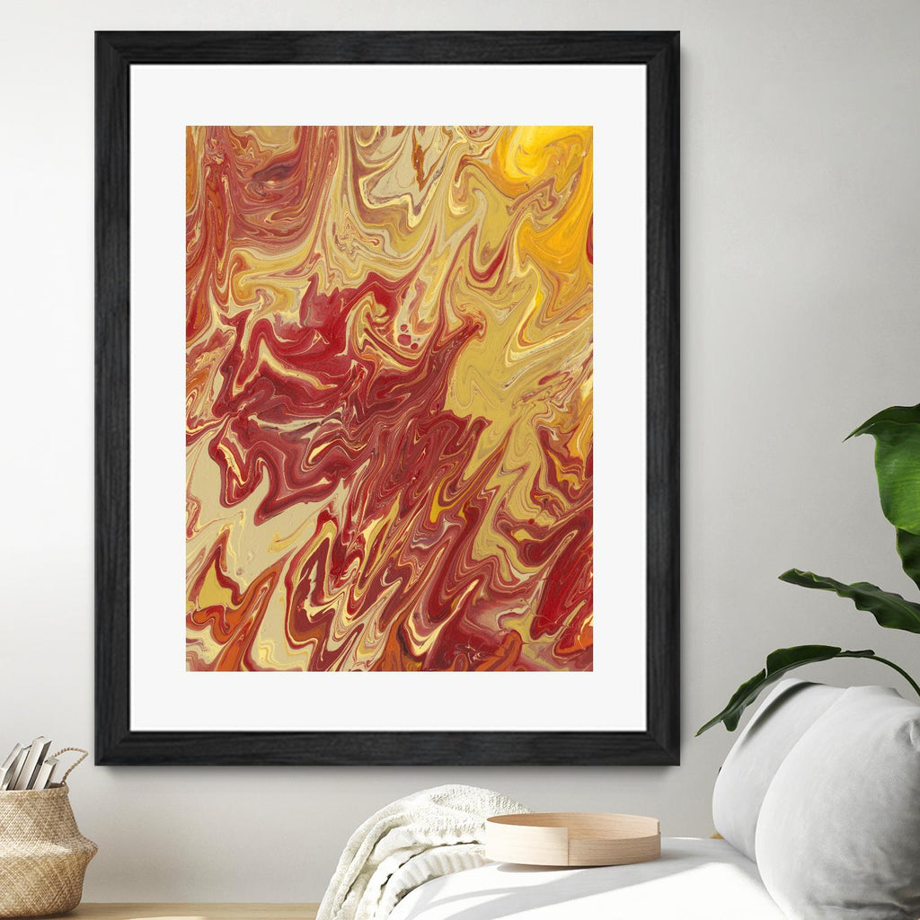 Nomadic Blaze II by Regina Moore on GIANT ART - orange abstract