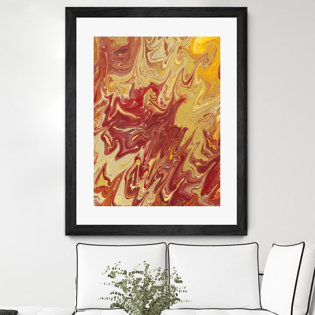 Nomadic Blaze II by Regina Moore on GIANT ART - orange abstract