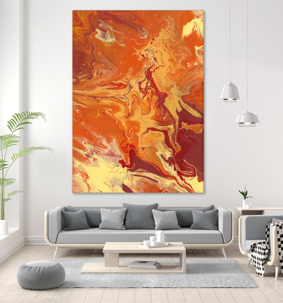 Nomadic Blaze III by Regina Moore on GIANT ART - orange abstract