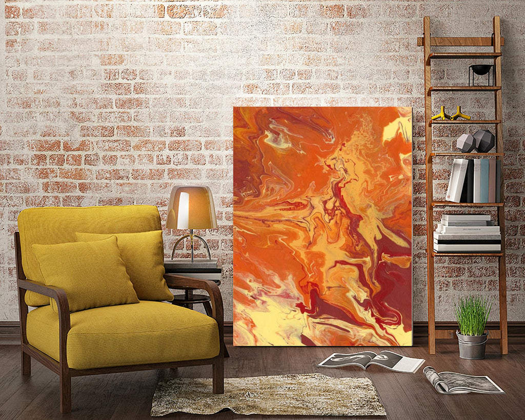 Nomadic Blaze III by Regina Moore on GIANT ART - orange abstract