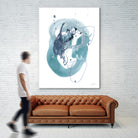 Aqua Orbit IV by June Erica Vess on GIANT ART - blue abstract