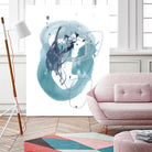 Aqua Orbit IV by June Erica Vess on GIANT ART - blue abstract