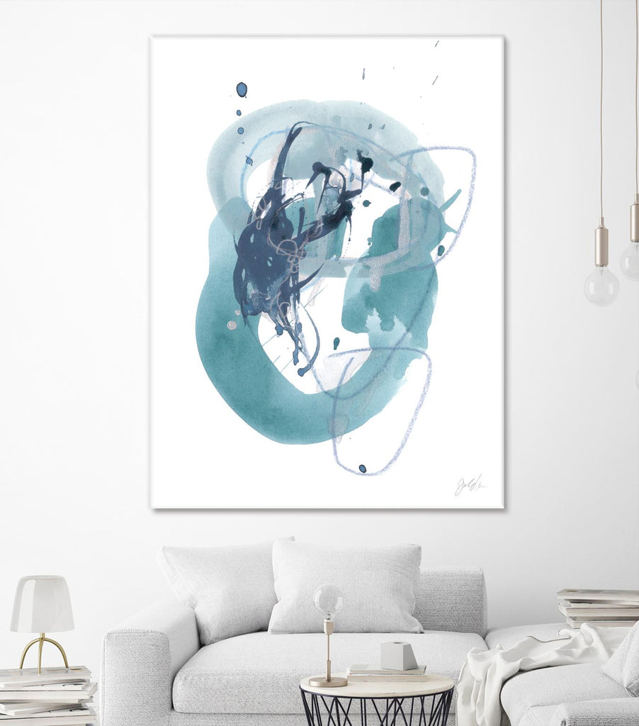 Aqua Orbit IV by June Erica Vess on GIANT ART - blue abstract