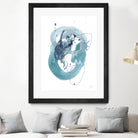 Aqua Orbit IV by June Erica Vess on GIANT ART - blue abstract