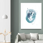 Aqua Orbit IV by June Erica Vess on GIANT ART - blue abstract