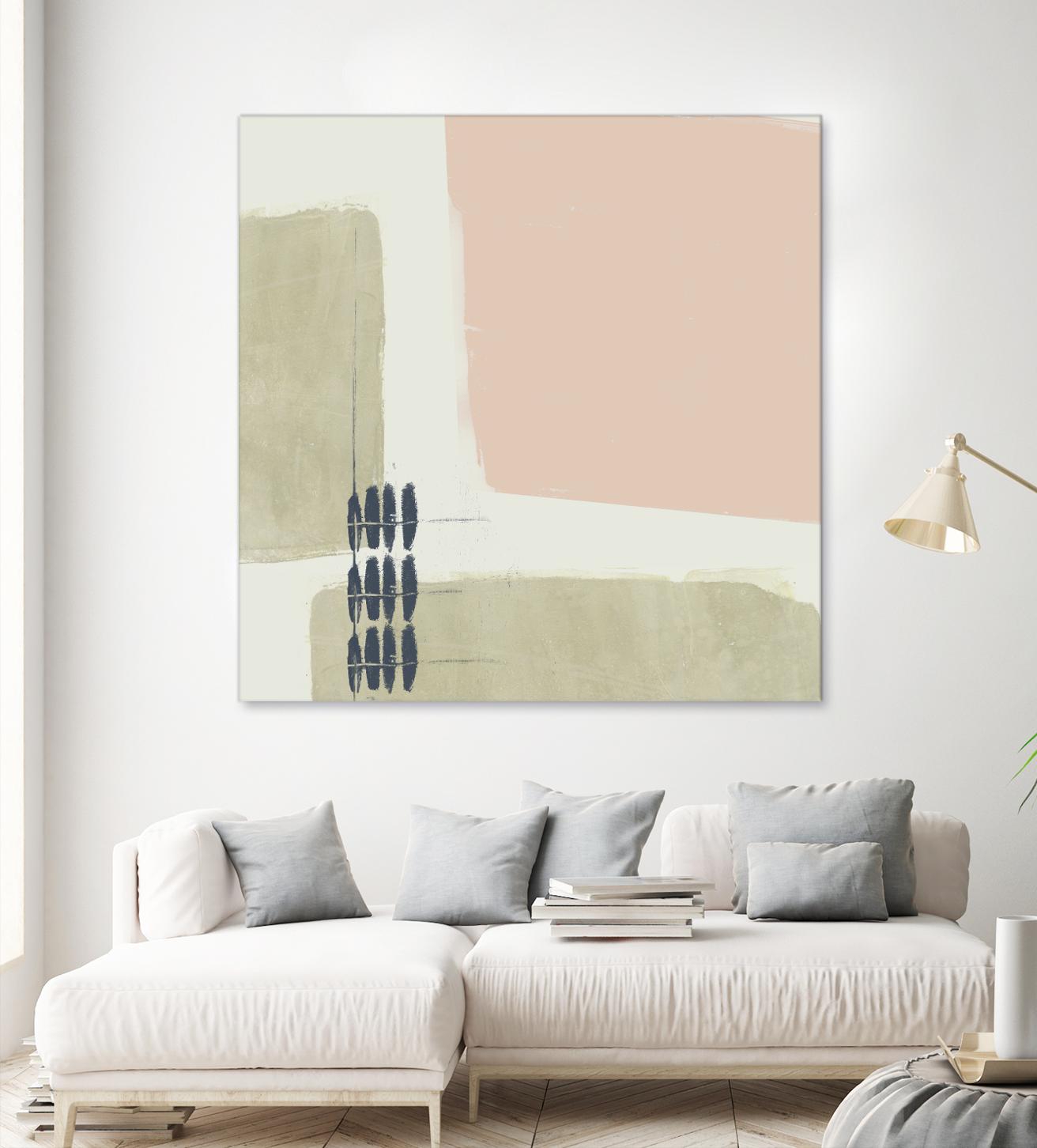 Monotype Abstraction I by Jennifer Goldberger on GIANT ART - pink abstract