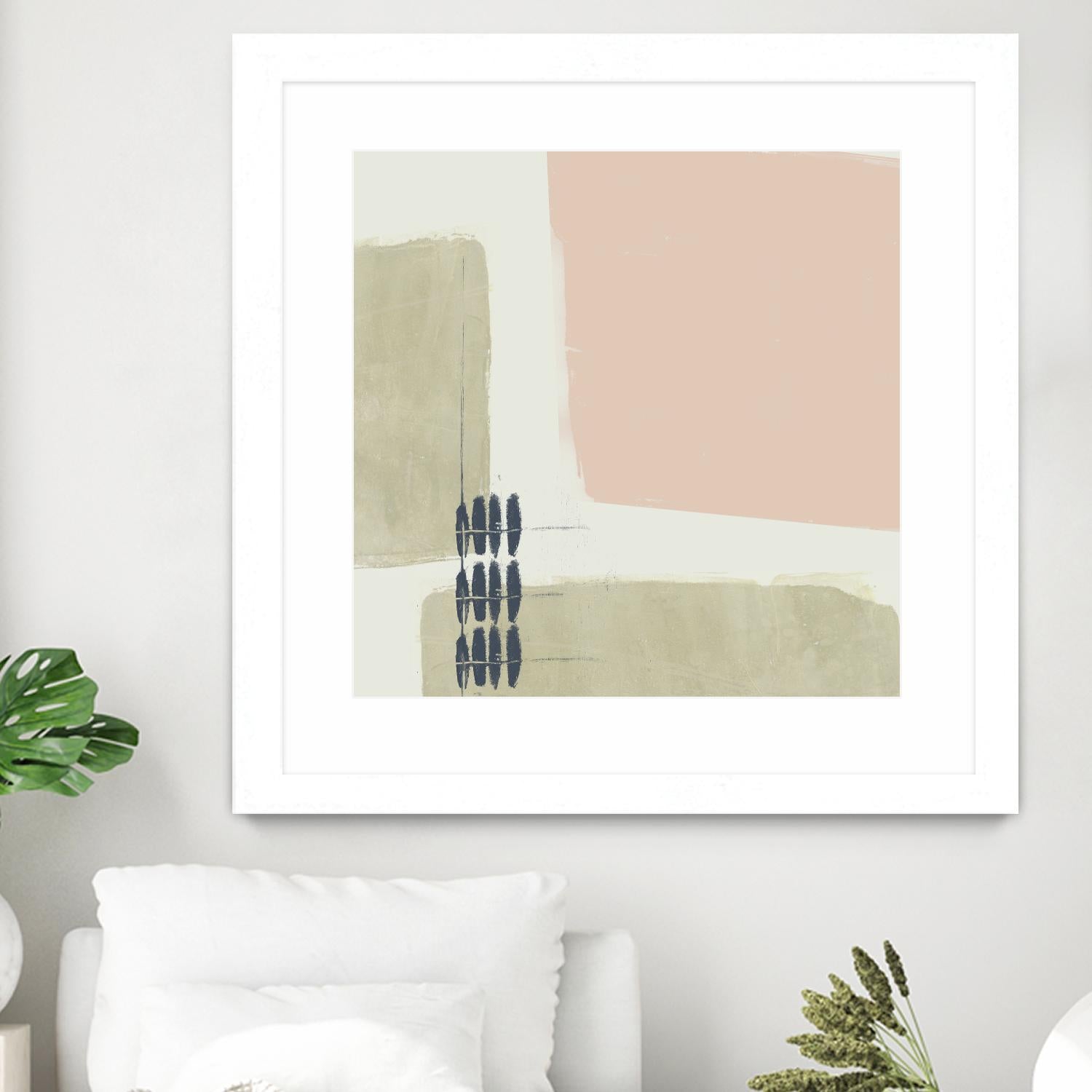 Monotype Abstraction I by Jennifer Goldberger on GIANT ART - pink abstract