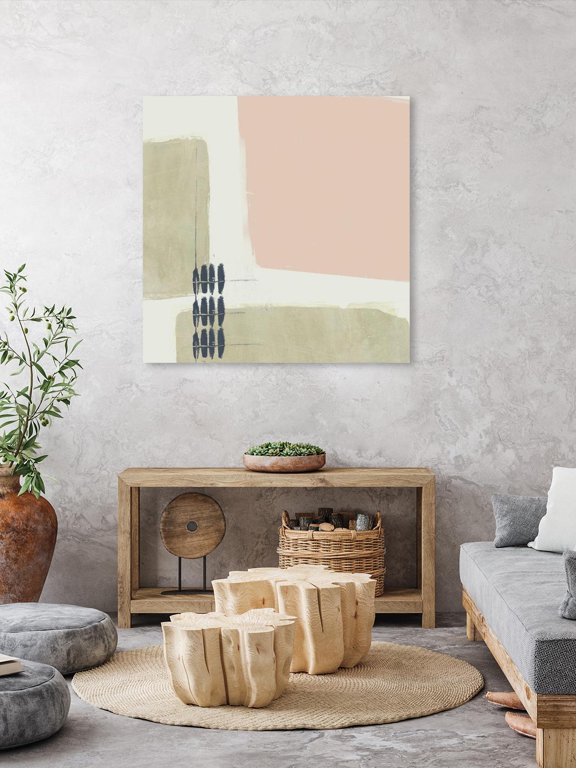 Monotype Abstraction I by Jennifer Goldberger on GIANT ART - pink abstract