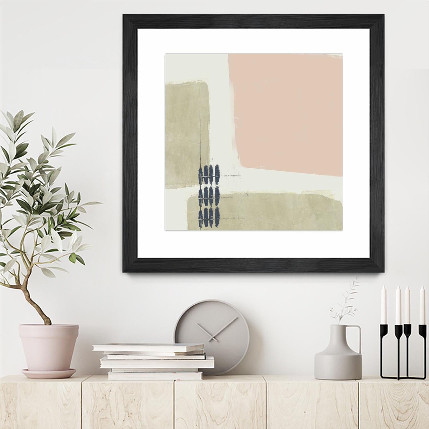 Monotype Abstraction I by Jennifer Goldberger on GIANT ART - pink abstract