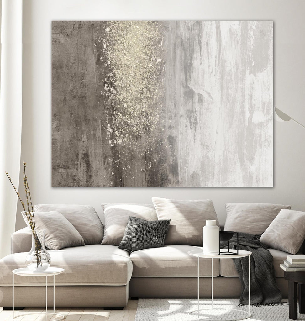 Glitter Rain II de Jennifer Goldberger sur GIANT ART - abstrait