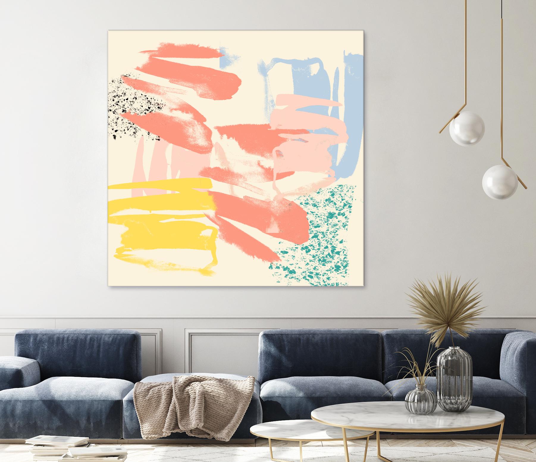 Retro Op II by Jennifer Goldberger on GIANT ART - pink abstract