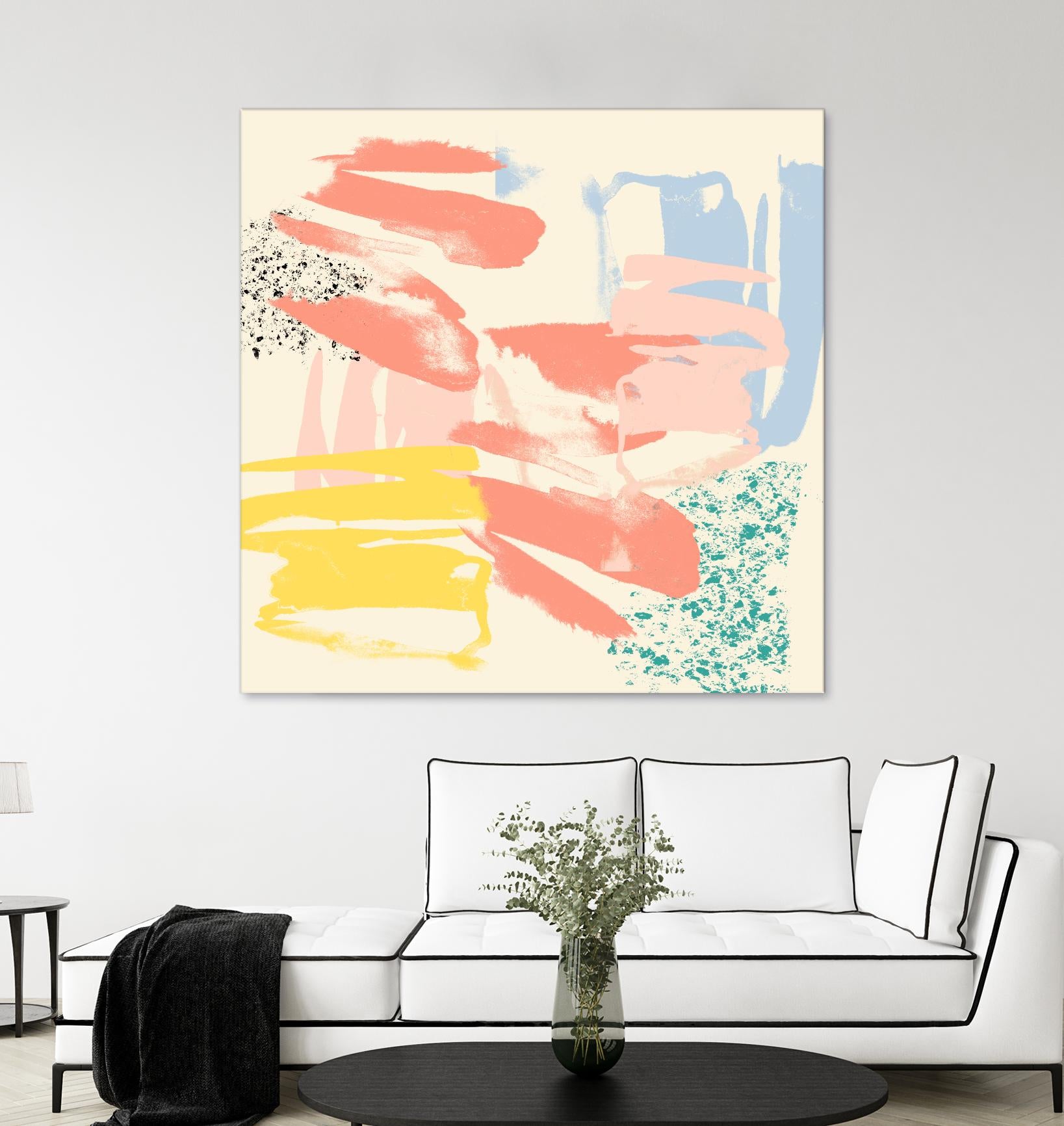 Retro Op II by Jennifer Goldberger on GIANT ART - pink abstract