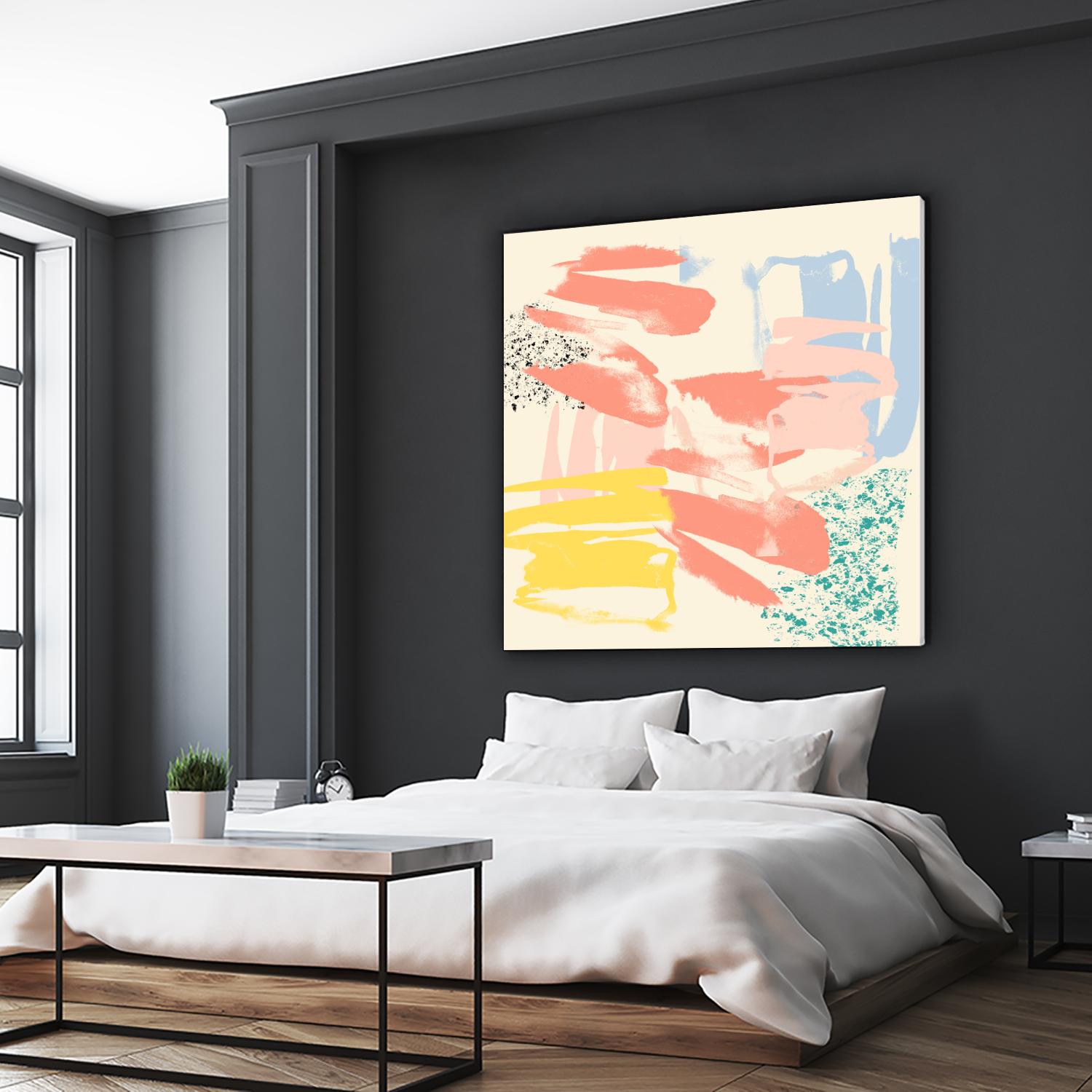 Retro Op II by Jennifer Goldberger on GIANT ART - pink abstract