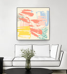Retro Op II by Jennifer Goldberger on GIANT ART - pink abstract