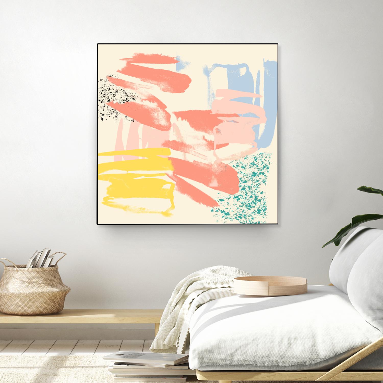 Retro Op II by Jennifer Goldberger on GIANT ART - pink abstract