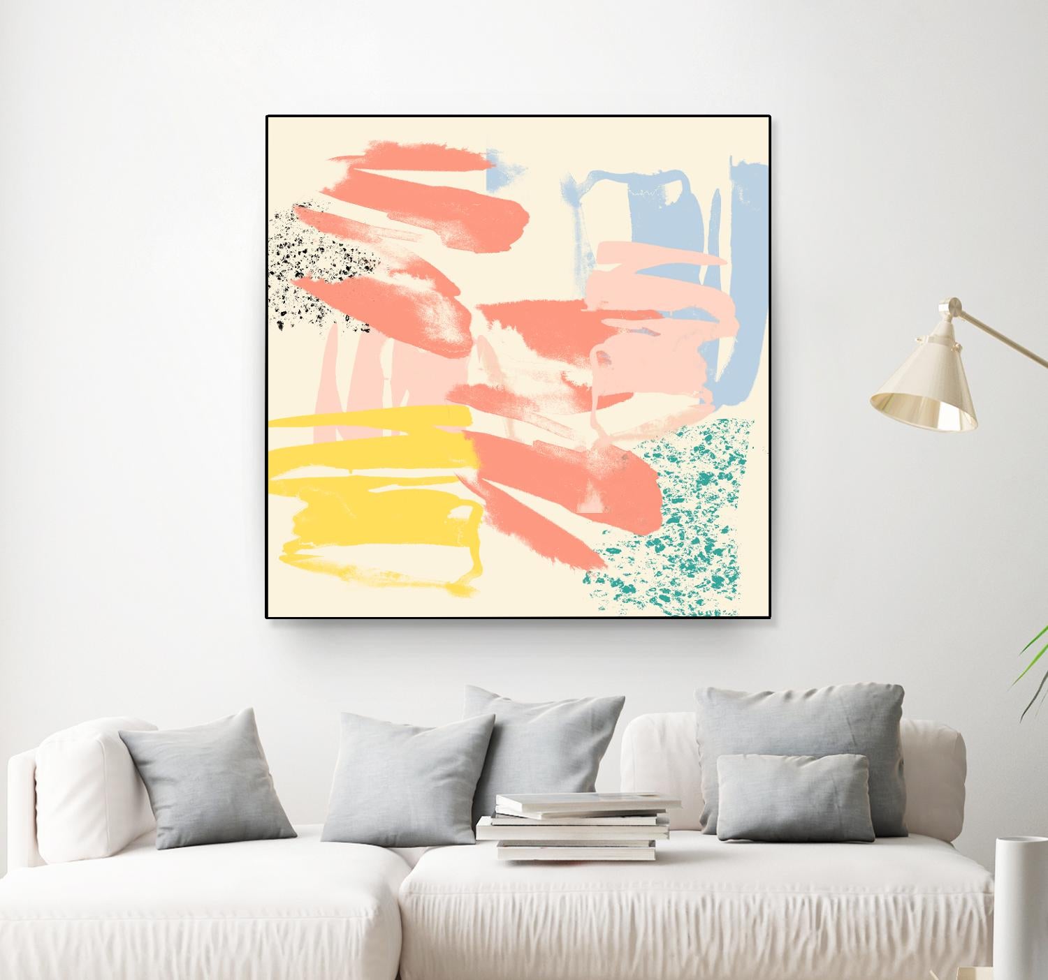 Retro Op II by Jennifer Goldberger on GIANT ART - pink abstract