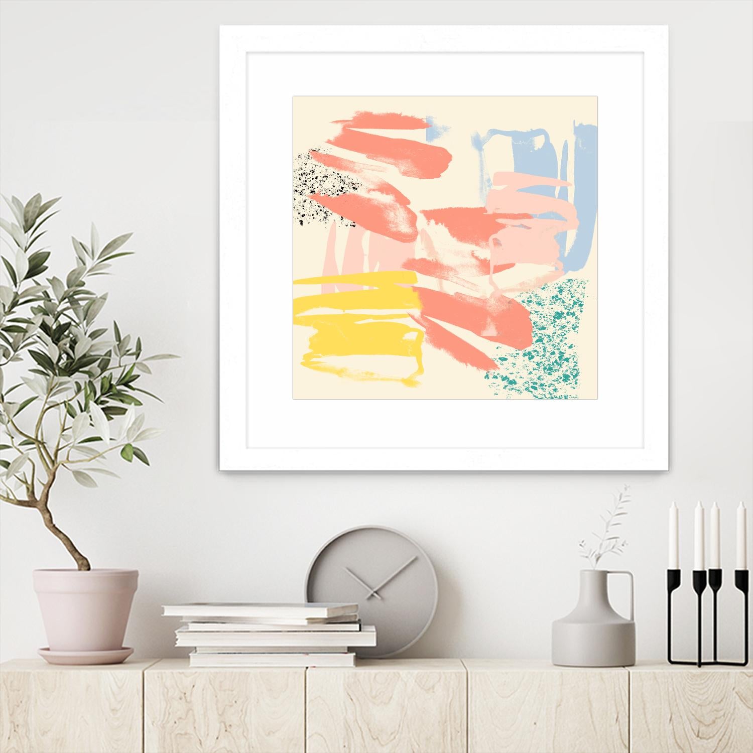 Retro Op II by Jennifer Goldberger on GIANT ART - pink abstract