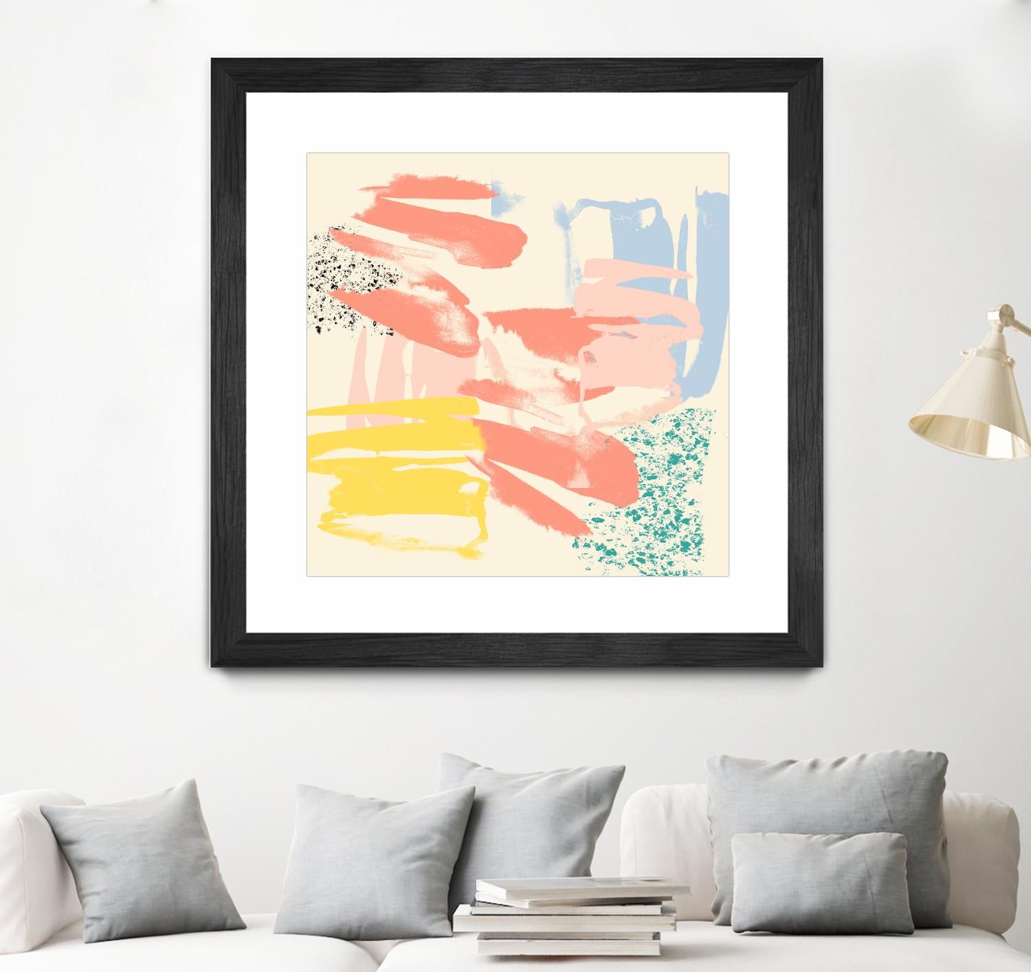Retro Op II by Jennifer Goldberger on GIANT ART - pink abstract