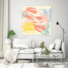 Retro Op II by Jennifer Goldberger on GIANT ART - pink abstract