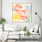 Retro Op II by Jennifer Goldberger on GIANT ART - pink abstract