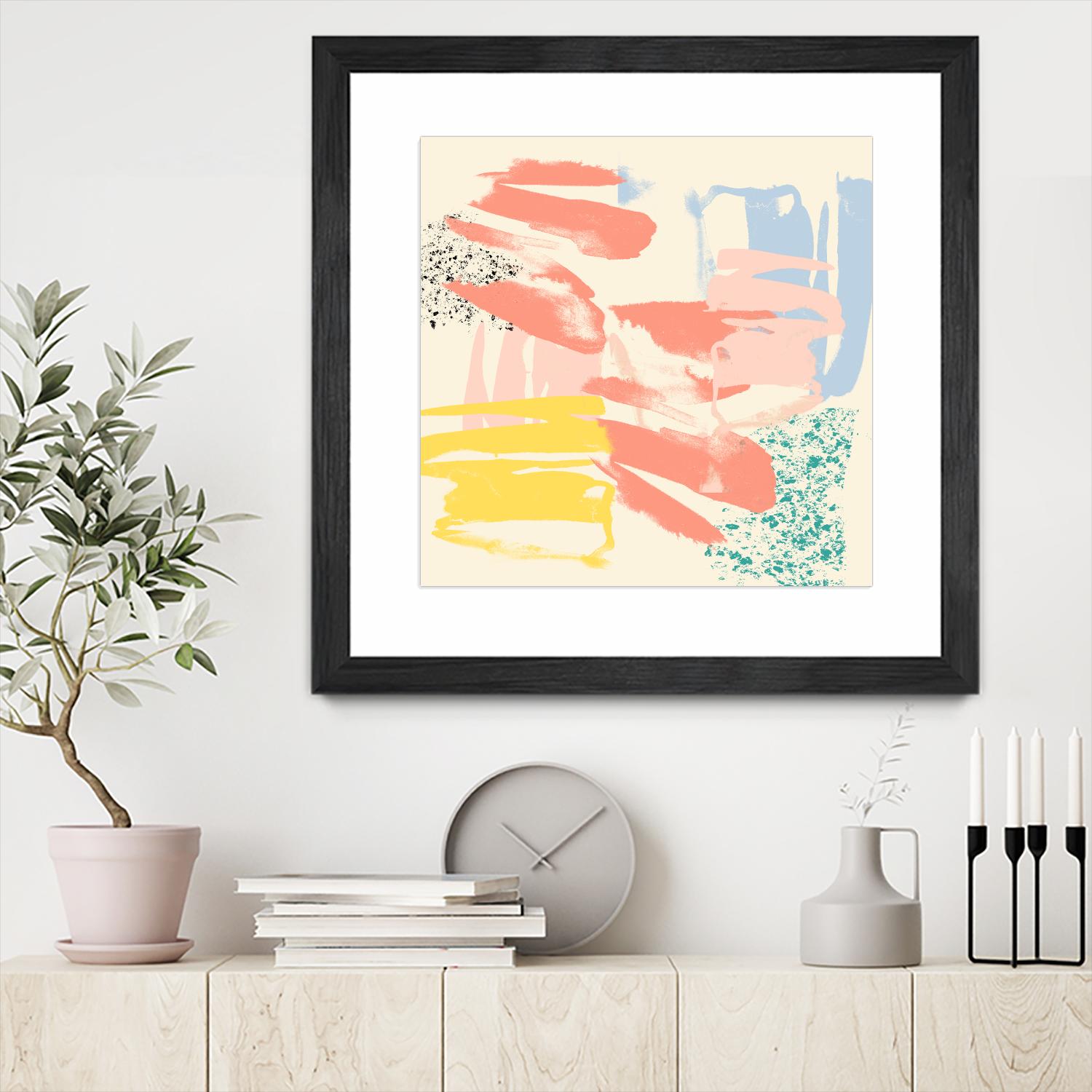Retro Op II by Jennifer Goldberger on GIANT ART - pink abstract