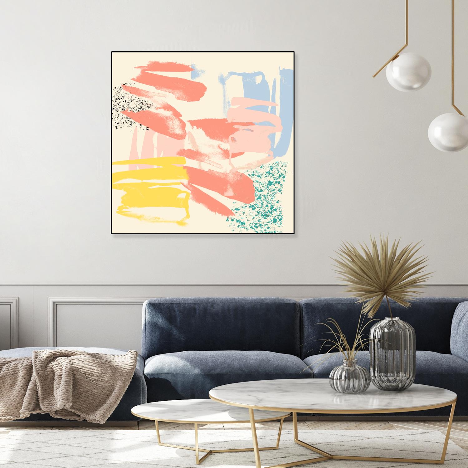 Retro Op II by Jennifer Goldberger on GIANT ART - pink abstract