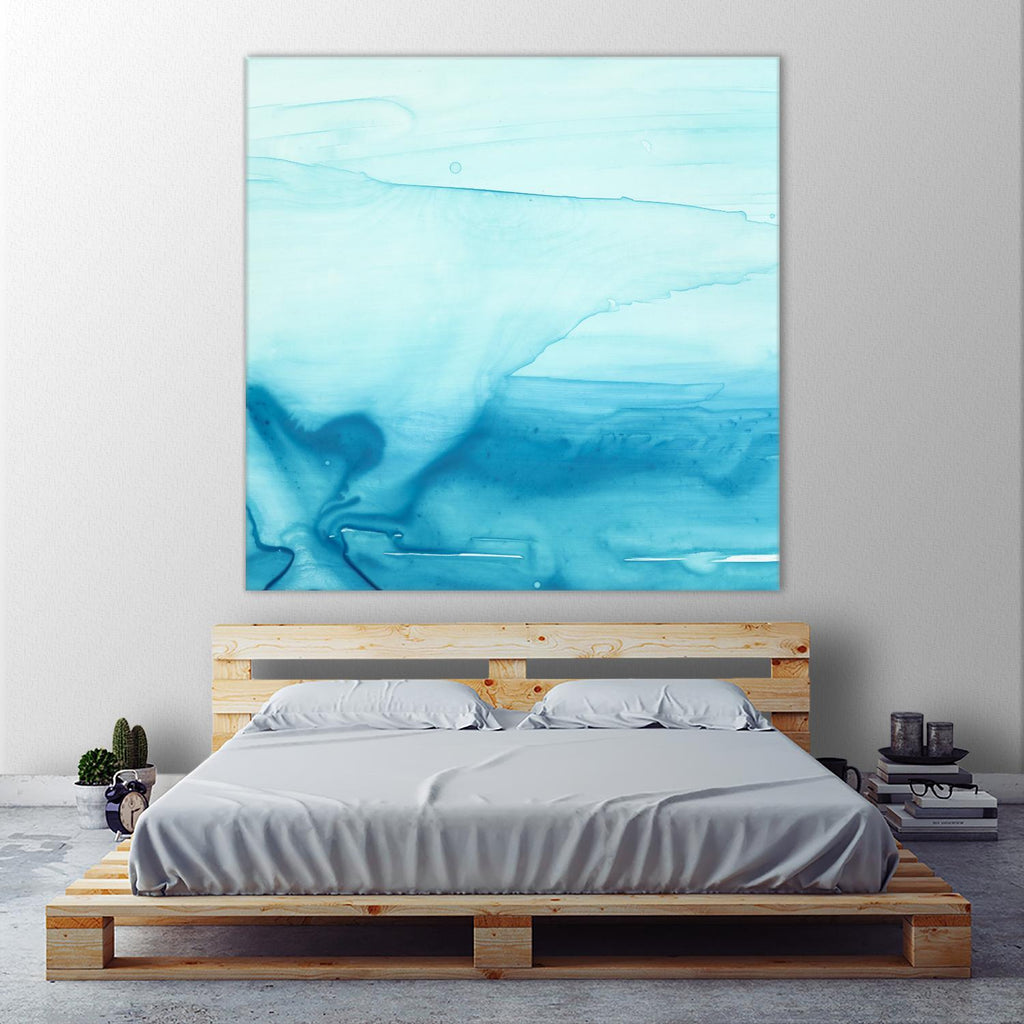 Making Waves I par Ethan Harper sur GIANT ART - abstrait bleu