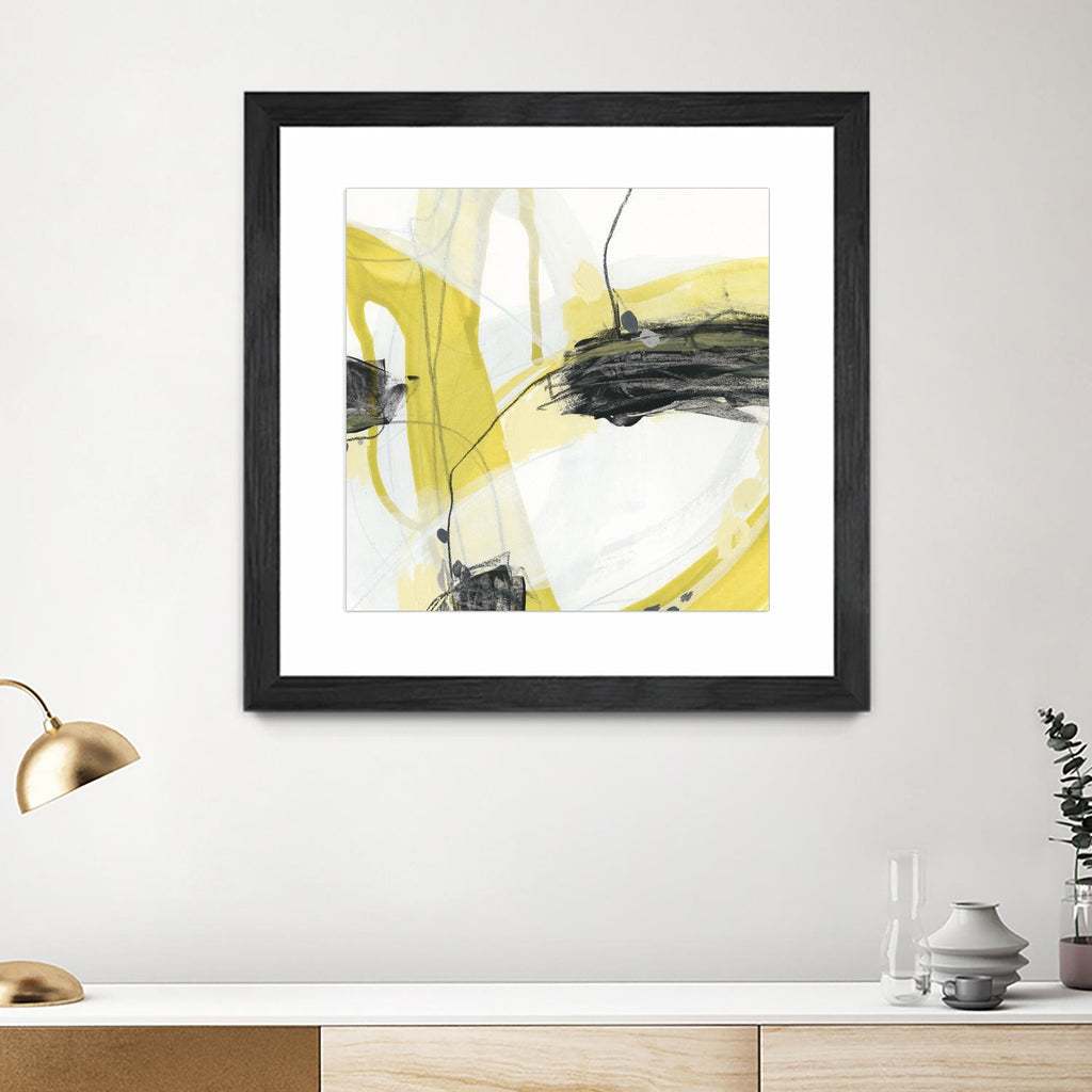 Conduit II de June Erica Vess sur GIANT ART - abstrait jaune