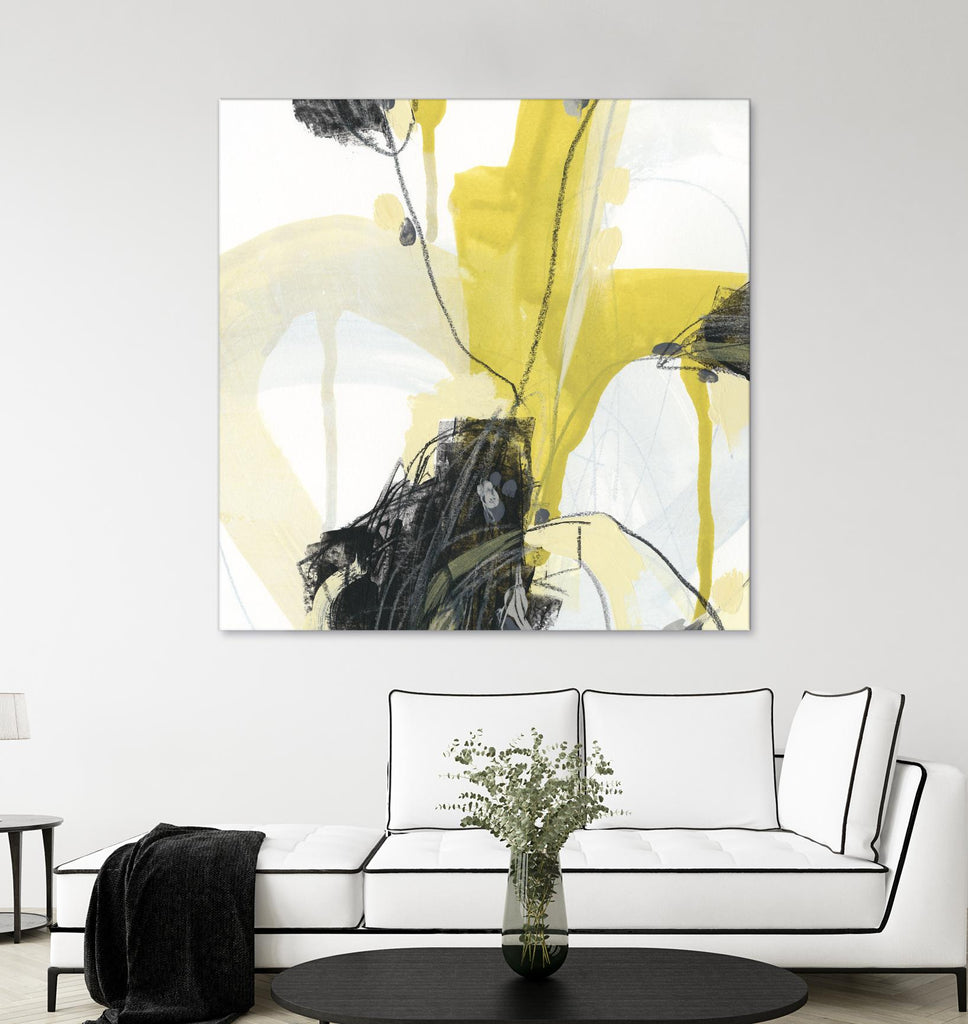 Conduit III de June Erica Vess sur GIANT ART - abstrait jaune