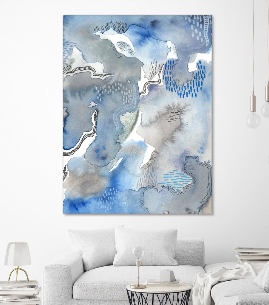 Subtle Blues II by Regina Moore on GIANT ART - blue abstract