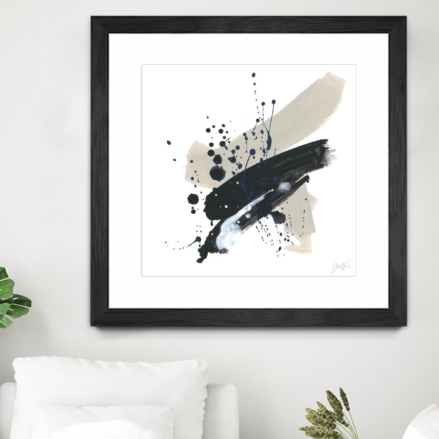 Kanji II by June Erica Vess on GIANT ART - blue abstract