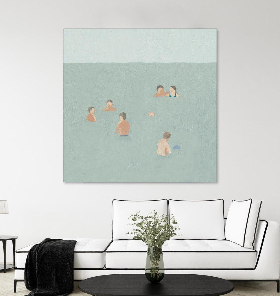 The Swimmers II by Emma Scarvey on GIANT ART - green tropical