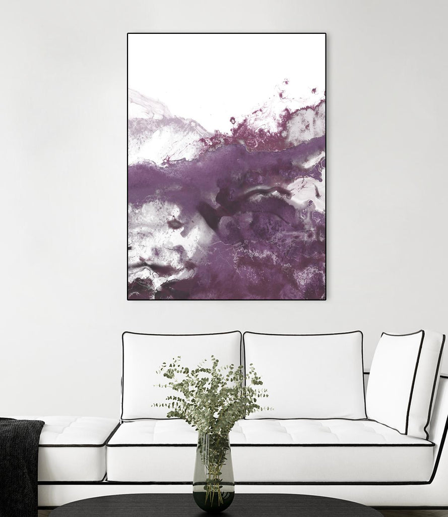 Orchid Wave IV de June Erica Vess sur GIANT ART - abstrait rose