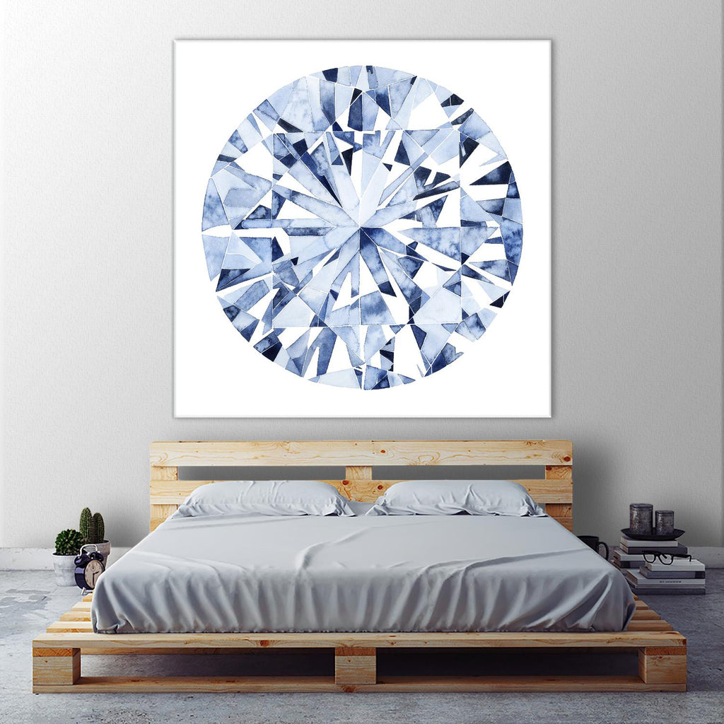 Diamond Drops I by Grace Popp on GIANT ART - blue abstract