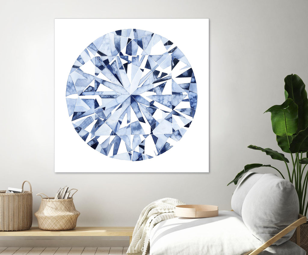 Gouttes de diamant I par Grace Popp sur GIANT ART - abstrait bleu