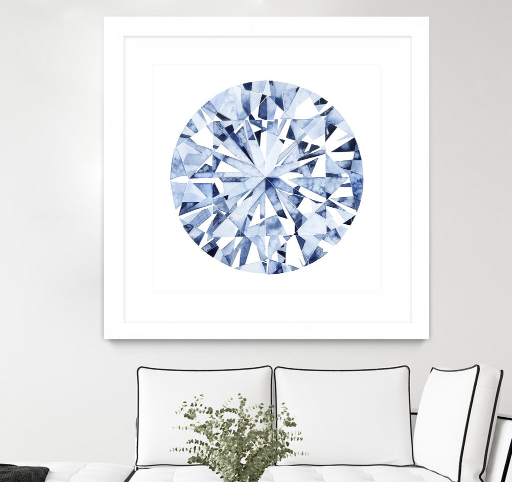 Gouttes de diamant I par Grace Popp sur GIANT ART - abstrait bleu