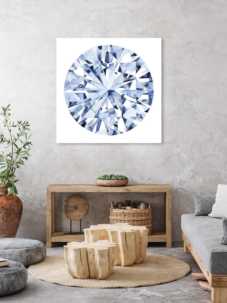 Diamond Drops I by Grace Popp on GIANT ART - blue abstract