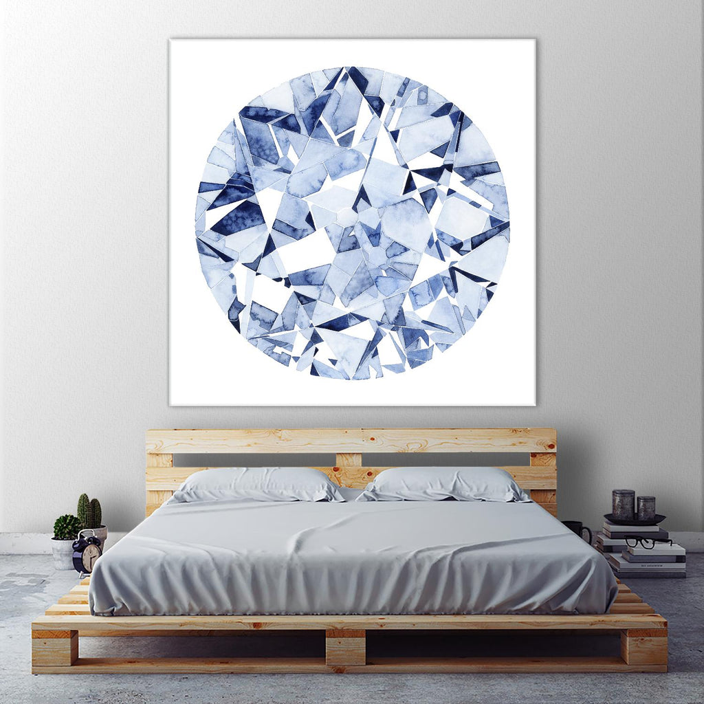 Diamond Drops II by Grace Popp on GIANT ART - blue abstract