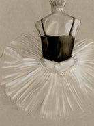 Black Leotard II by Jennifer Paxton Parker on GIANT ART - beige black & white ballerina