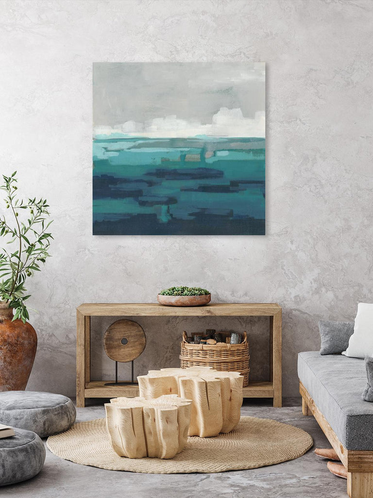 Sea Foam Vista I par June Erica Vess sur GIANT ART - scène de mer verte
