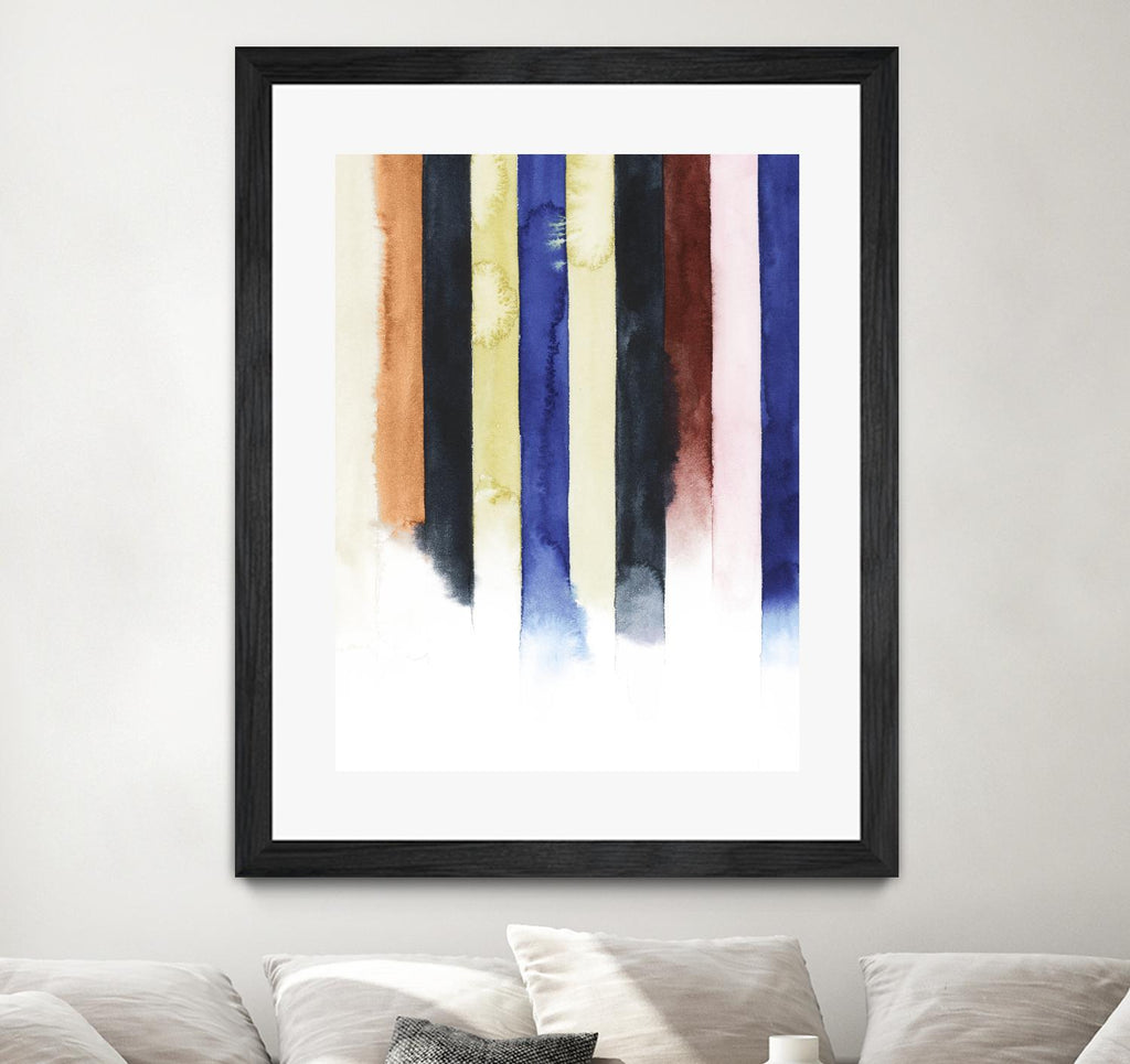 Desert Layers IV de Grace Popp sur GIANT ART - bleu abstrait