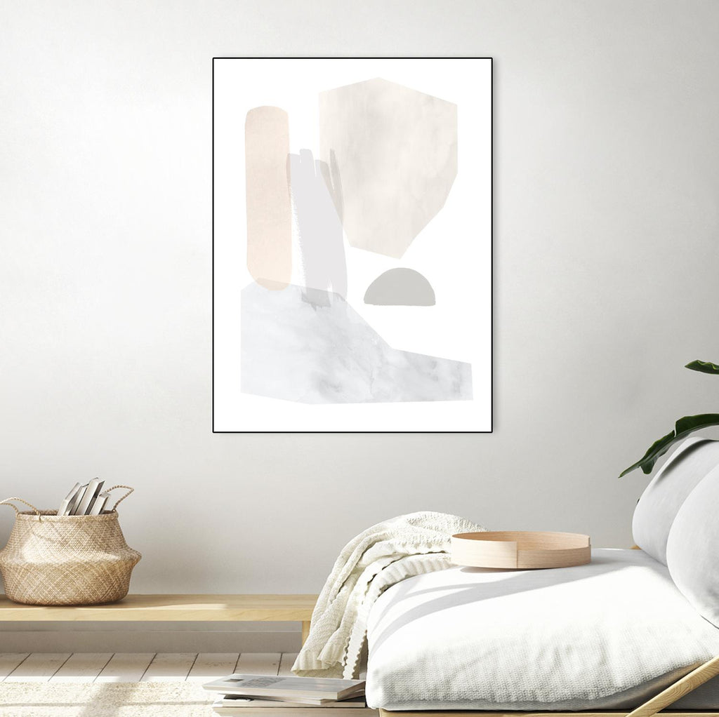 Sweet Simplicity I by Victoria Borges on GIANT ART - neutral abstract
