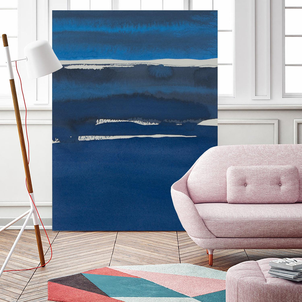 Sapphire Horizon I de Rob Delamater sur GIANT ART - bleu abstrait