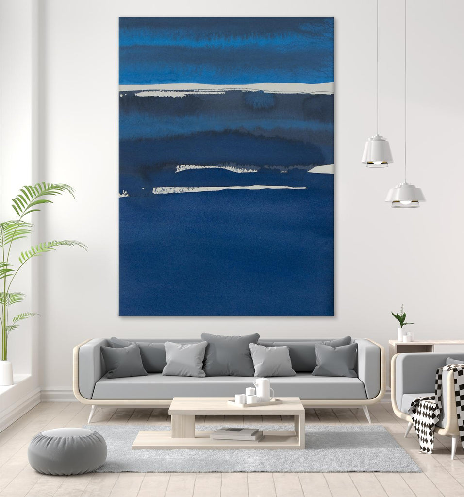 Sapphire Horizon I de Rob Delamater sur GIANT ART - bleu abstrait