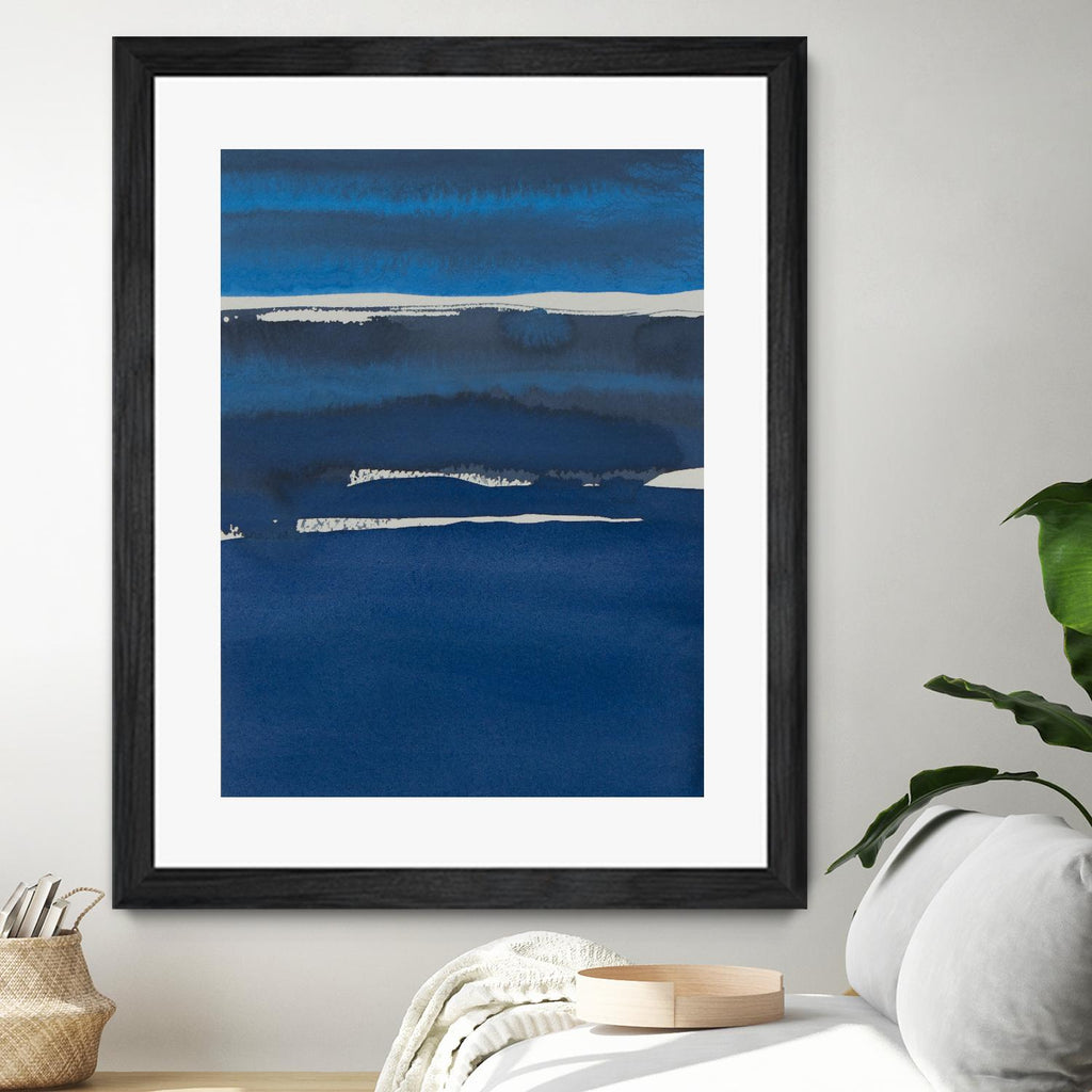 Sapphire Horizon I by Rob Delamater on GIANT ART - blue abstract